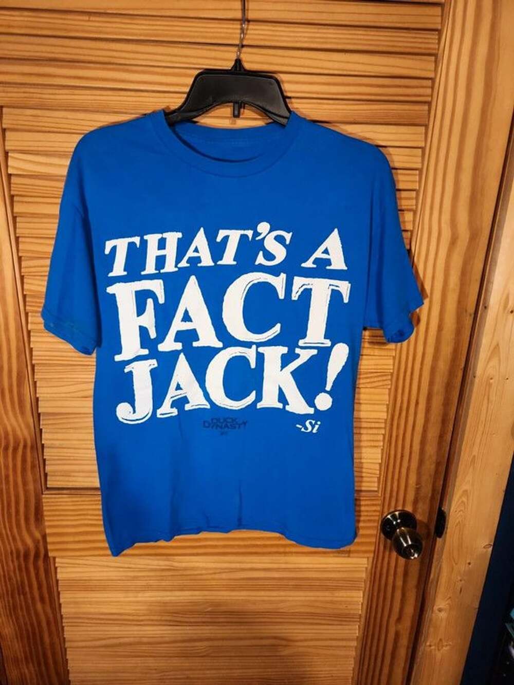 Vintage Duck Dynasty Uncle Si "That's A Fact Jack!" Graphic Blue Tee 🦆
